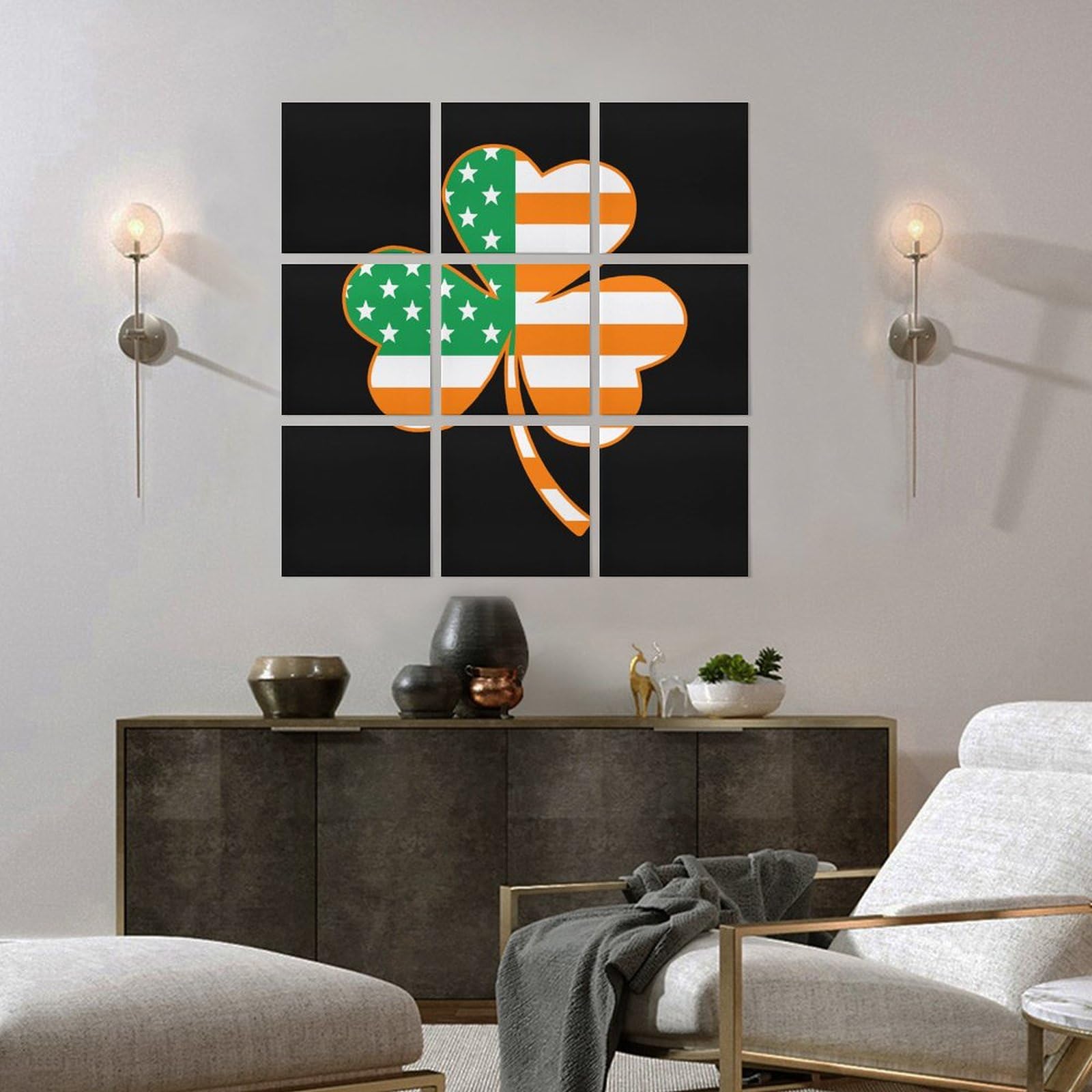 Amazon.co.jp: アイルランドの米国クローバーフラッグ 面白い